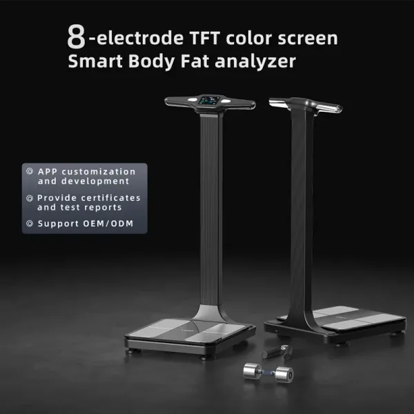 8 Electrodes Biopedancia Scale Dual Frequency Body Composition Weight Body Scan Analysis Scale Body Bioimpedance Scale - Image 4