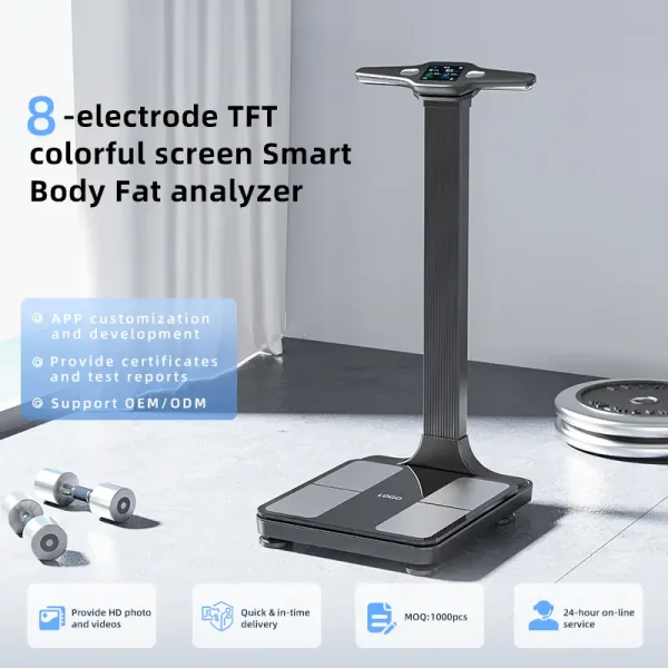 8 Electrodes Biopedancia Scale Dual Frequency Body Composition Weight Body Scan Analysis Scale Body Bioimpedance Scale - Image 6