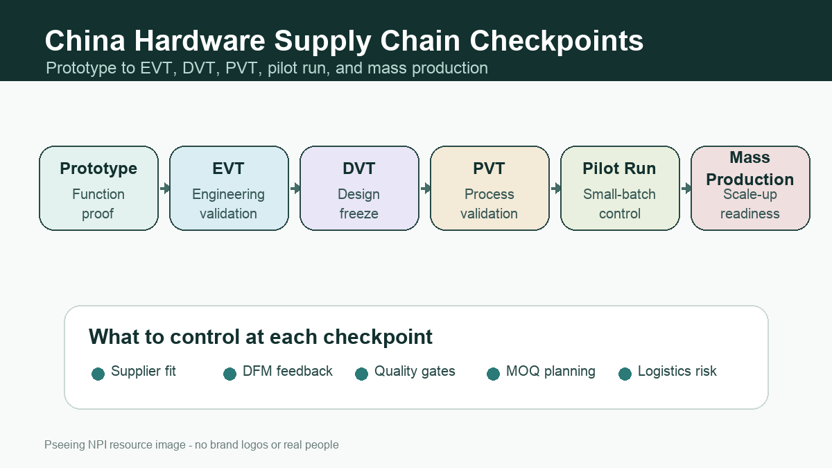 China hardware supply chain checkpoints from prototype to mass production