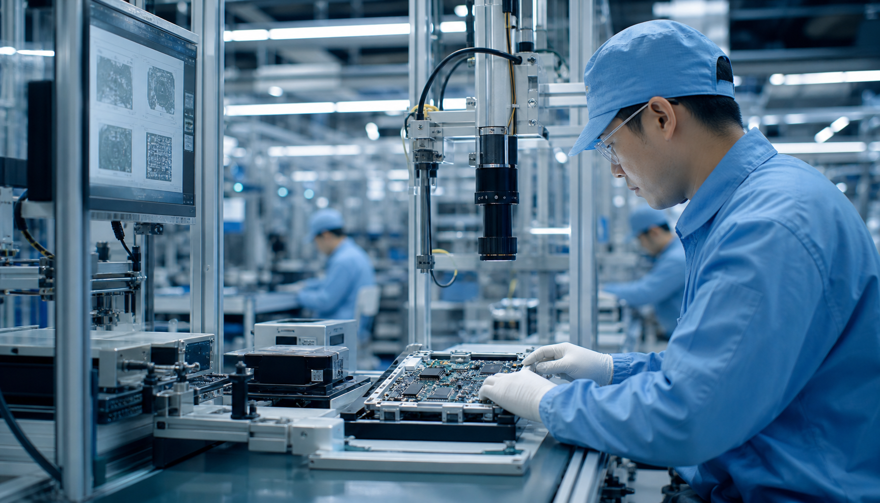 Factory testing and validation process for hardware quality check at production line